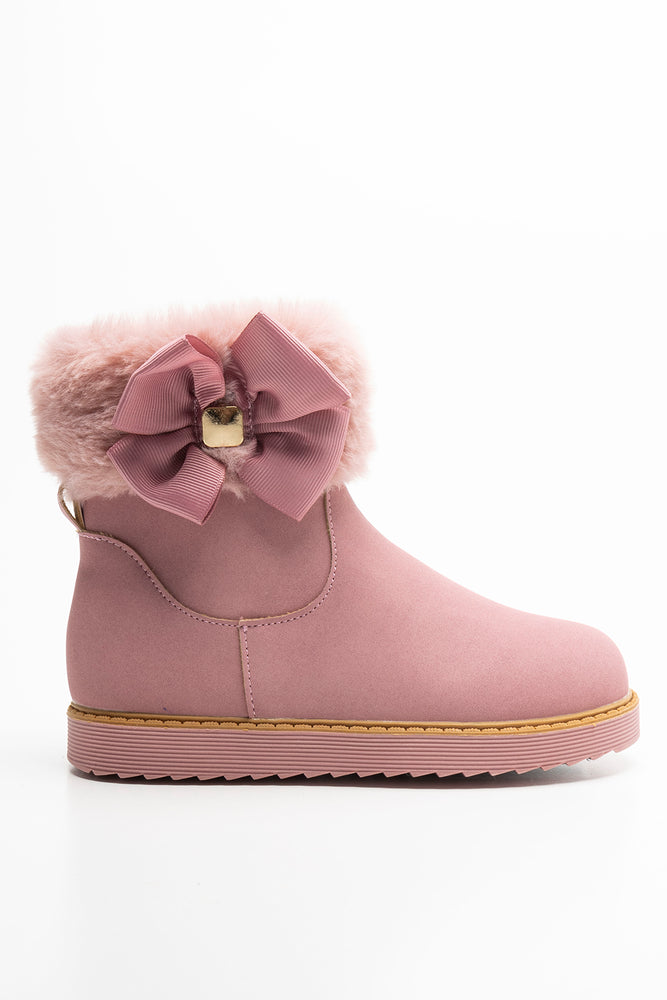 Fur Chelsea Boot Pink (1)