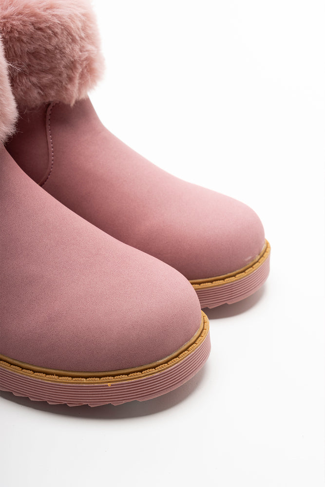 Fur Chelsea Boot Pink (3)