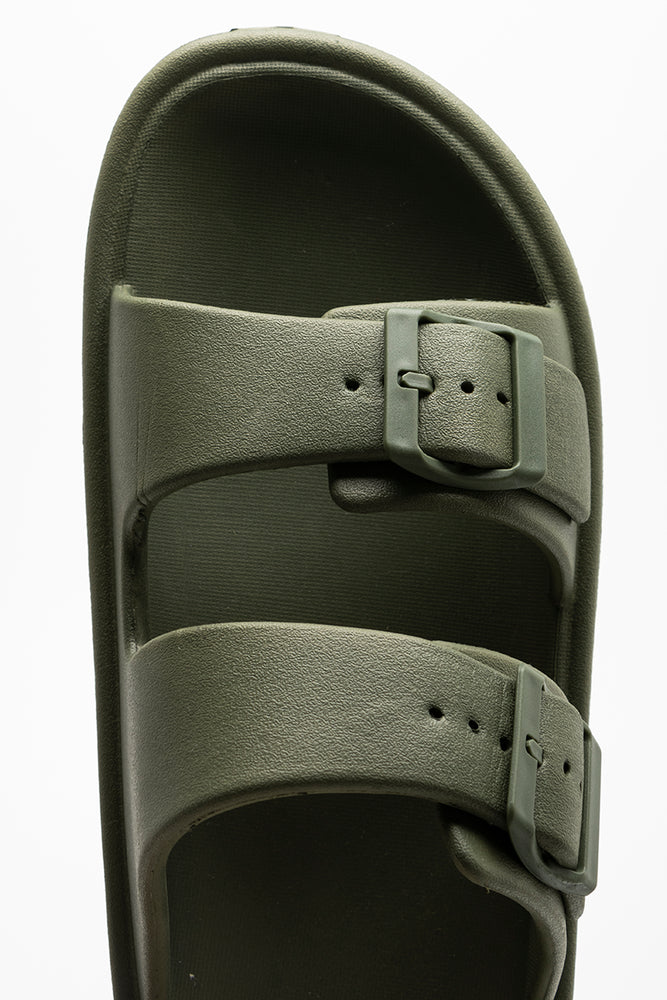 Double Strap Slide Dark Green (4)