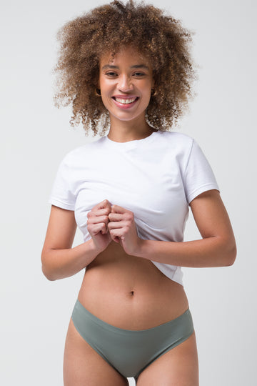 2 Pack Bonded Brazilian Panties Dusty Green
