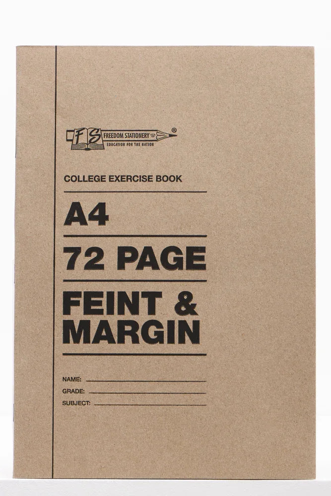 A4 72pg Feint And Margin Softcover Book Brown