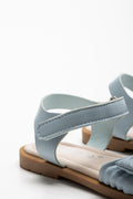 Pleated Bow Sandal Light Blue (3)