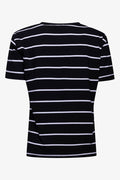 Stripe Short Sleeve T-Shirt Black And White (1)