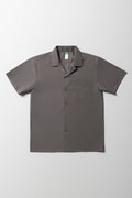 Unisex Short Sleeve Open Neck Shirt Grey