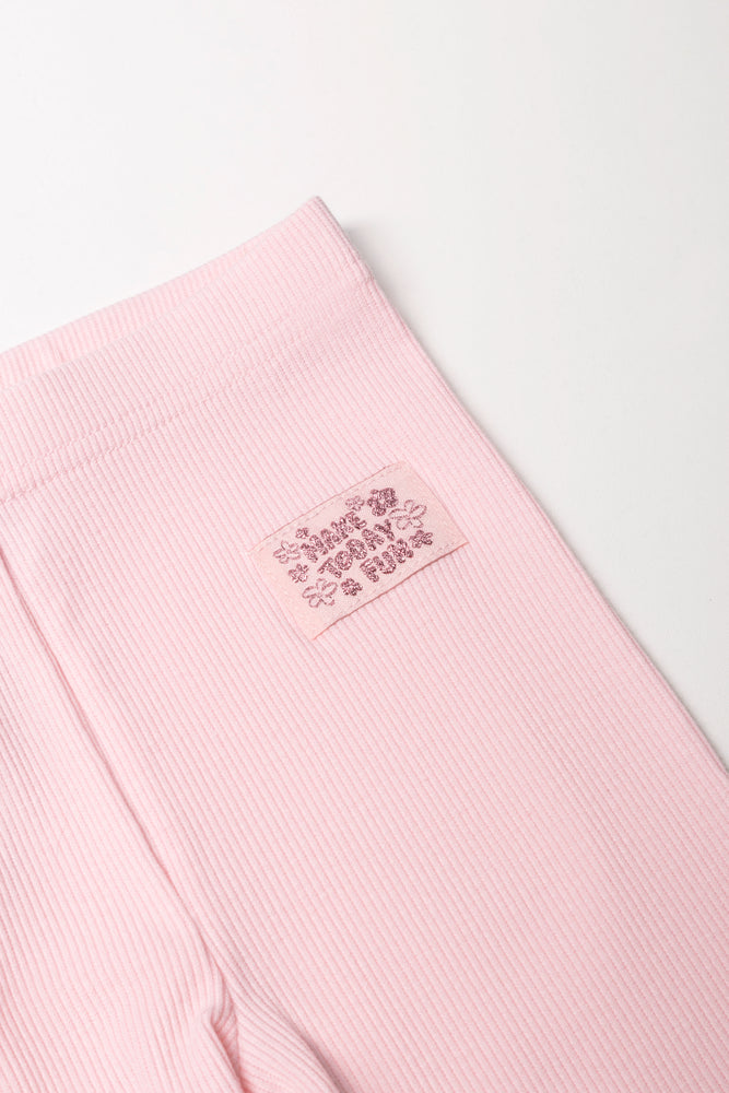 Rib Leggings Light Pink (1)