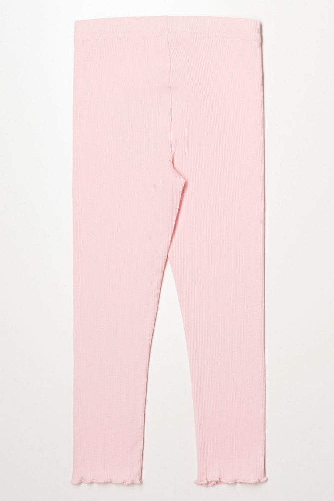Rib Leggings Light Pink (2)