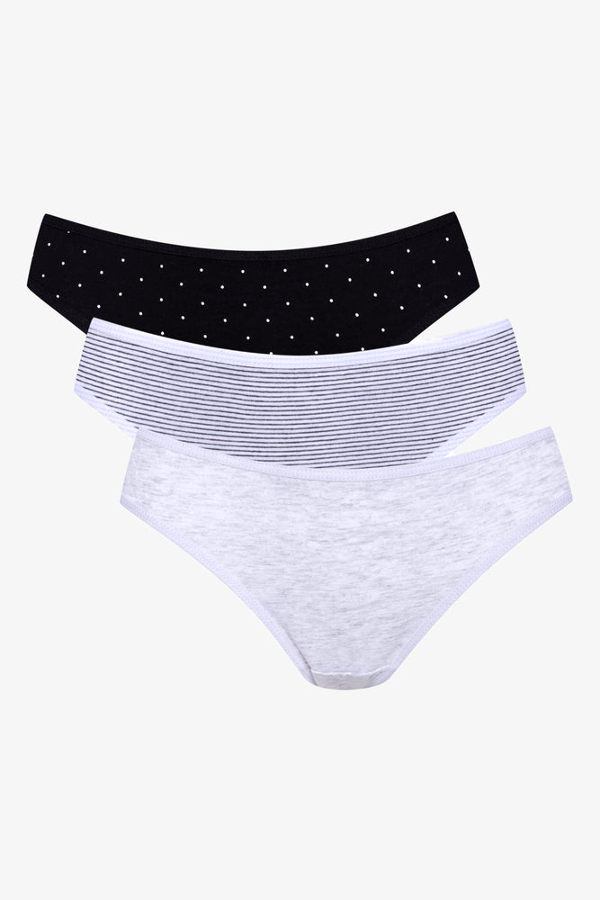 3 Pack Bikini  Black And White (1)