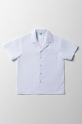 Primary School Short Sleeve Open Neck Shirt White