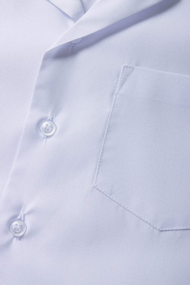 Primary School Short Sleeve Open Neck Shirt White