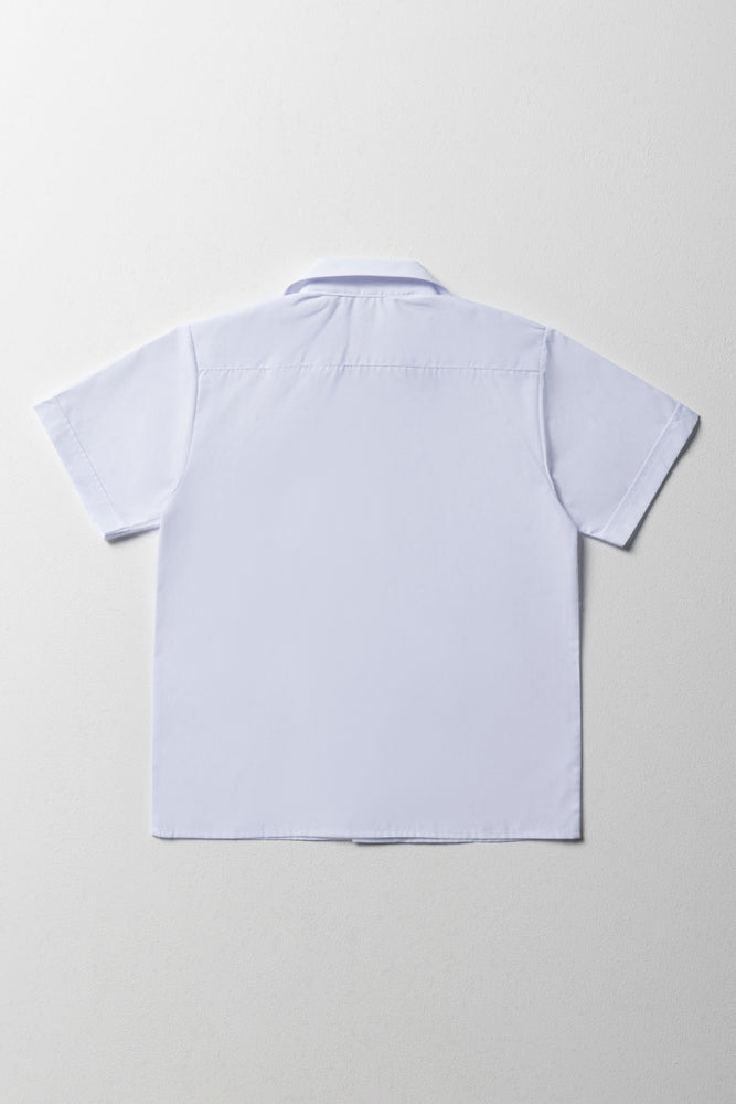 Primary School Short Sleeve Open Neck Shirt White (2)