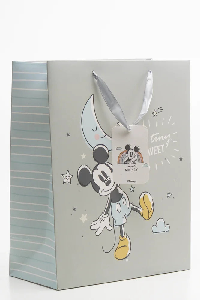Mickey Mouse Gift Bag Light Grey (1)