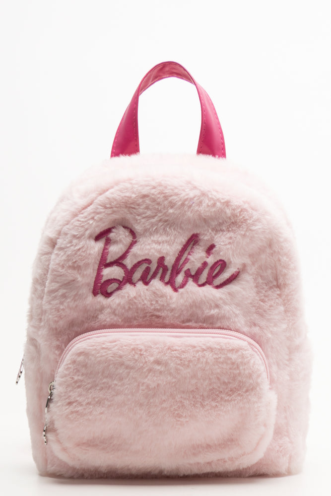 Barbie Fur Backpack Pink