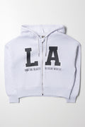 Los Angeles Hooded Zip Through Tracktop Grey