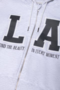 Los Angeles Hooded Zip Through Tracktop Grey (1)