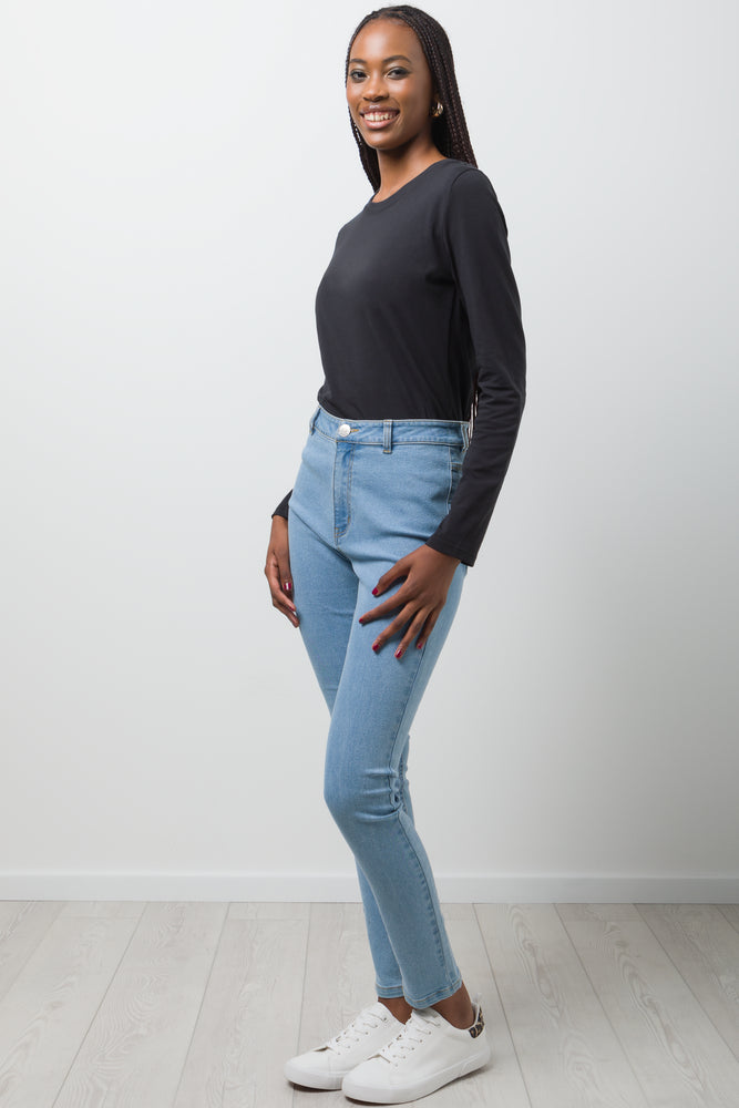 Long Sleeve Crew Neck T-Shirt Black