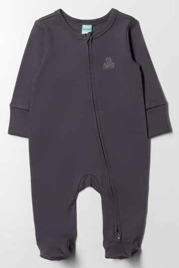 Interlock Babygrow Charcoal