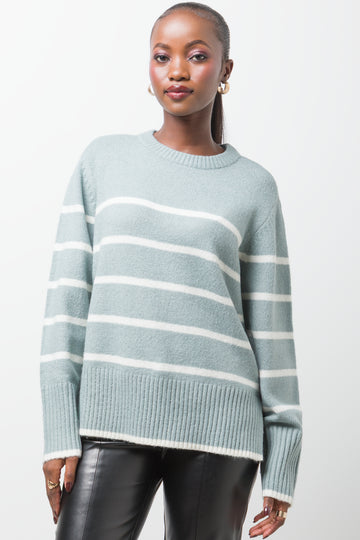 Stripe Jersey Light Green And White
