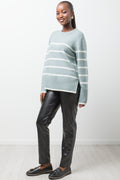 Stripe Jersey Light Green And White (1)