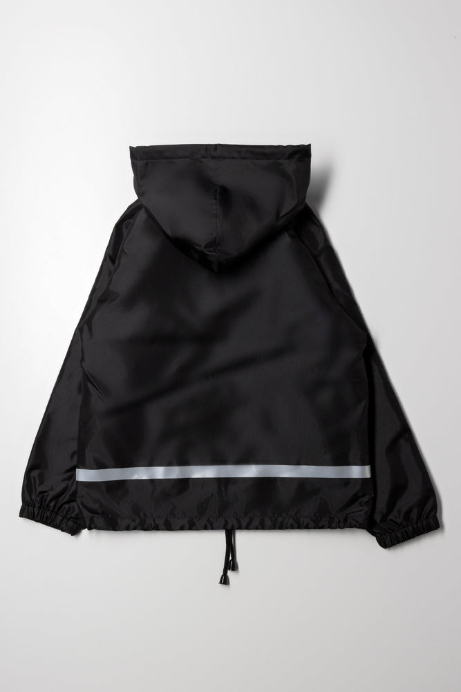 Primary School Reflective Rain Jacket Black (3)