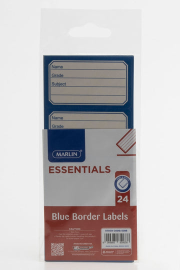 Blue Border Labels