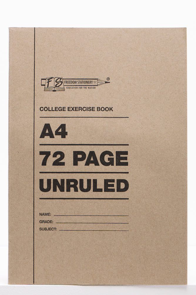 A4 72PG Unruled Soft Cover Book