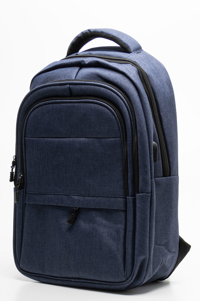 3 Divison Laptop USB Bag Dark Blue (1)