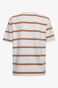 Stripe Short Sleeve Oversized T-Shirt White (1)
