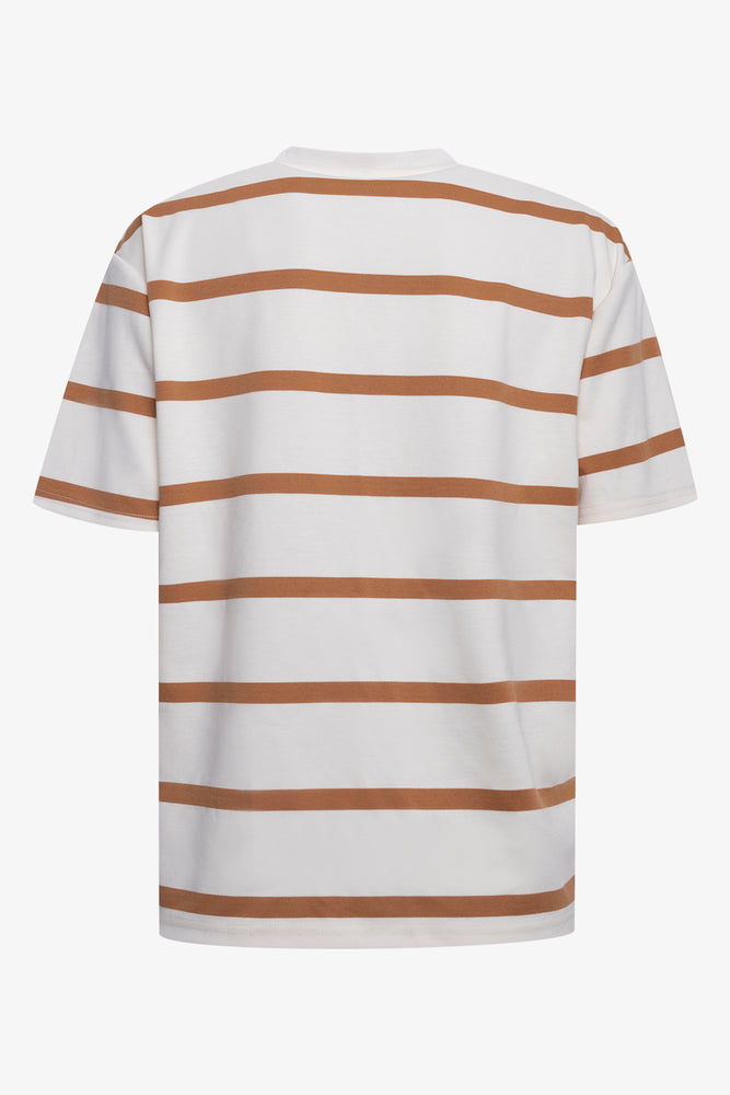 Stripe Short Sleeve Oversized T-Shirt White (1)
