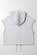 Sleeveless Zip Through Hoodie Grey (3)