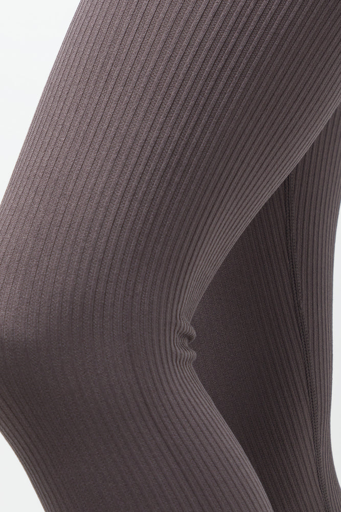 Rib Seamless Wide Waist Legging Dark Grey (4)