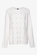 Diamante And Pearl Jersey Cream