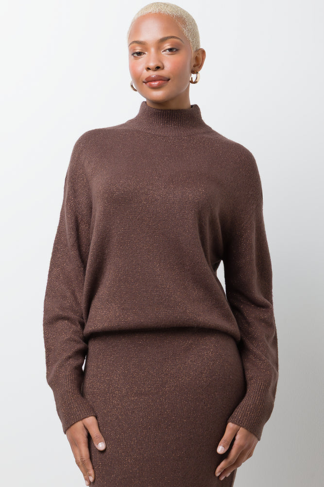 Lurex Jumper Brown