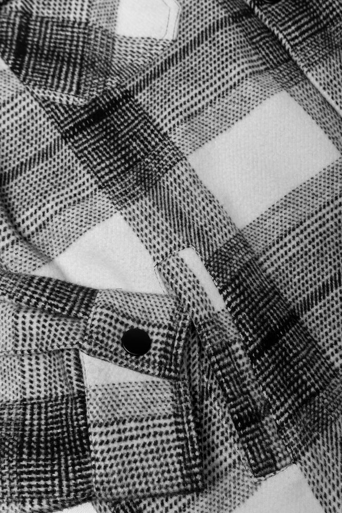 Melton Shacket Check White