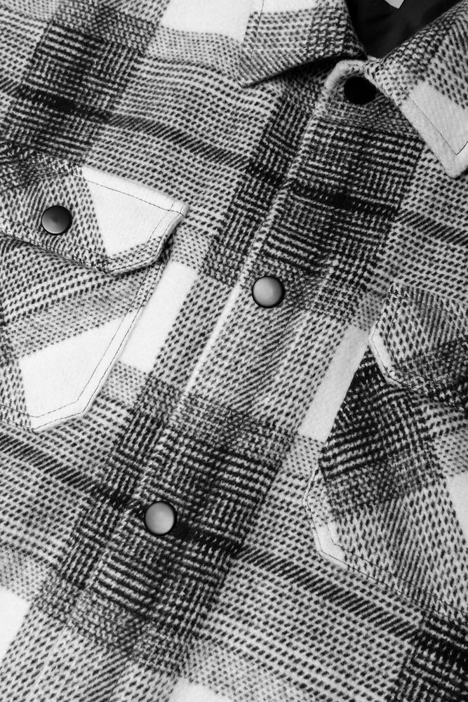 Melton Shacket Check White (2)