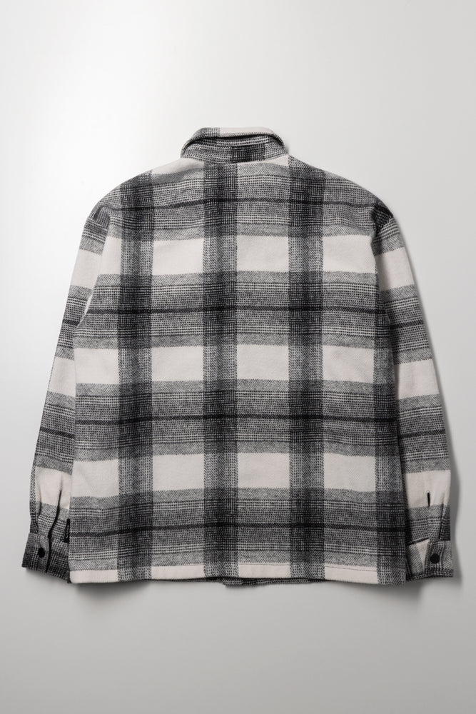 Melton Shacket Check White (3)