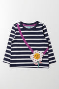 Stripe Long Sleeve T-Shirt Navy