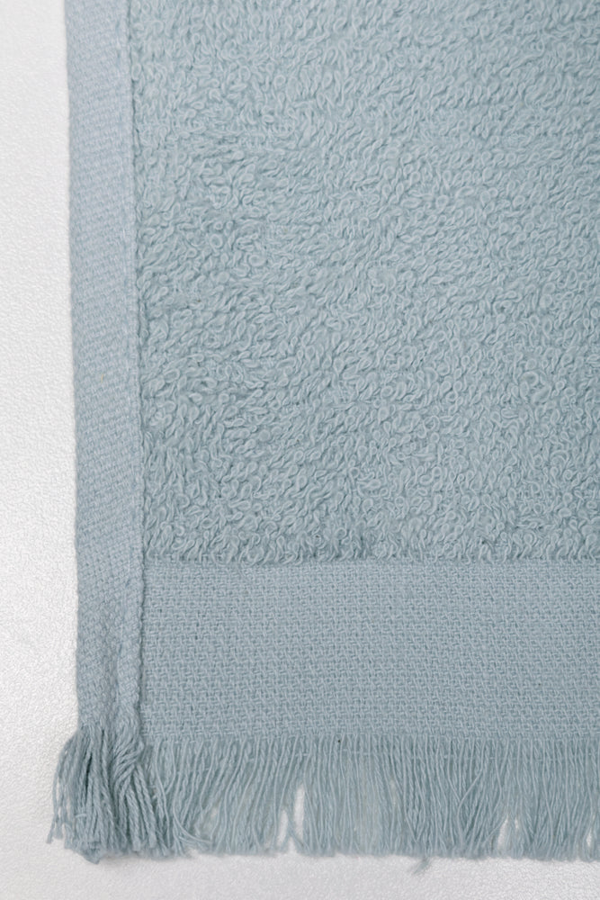 2 Pack Fringed Guest Towel Navy And Light Blue (2)