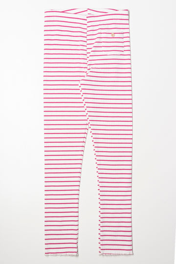 Rib Stripe Legging Pink