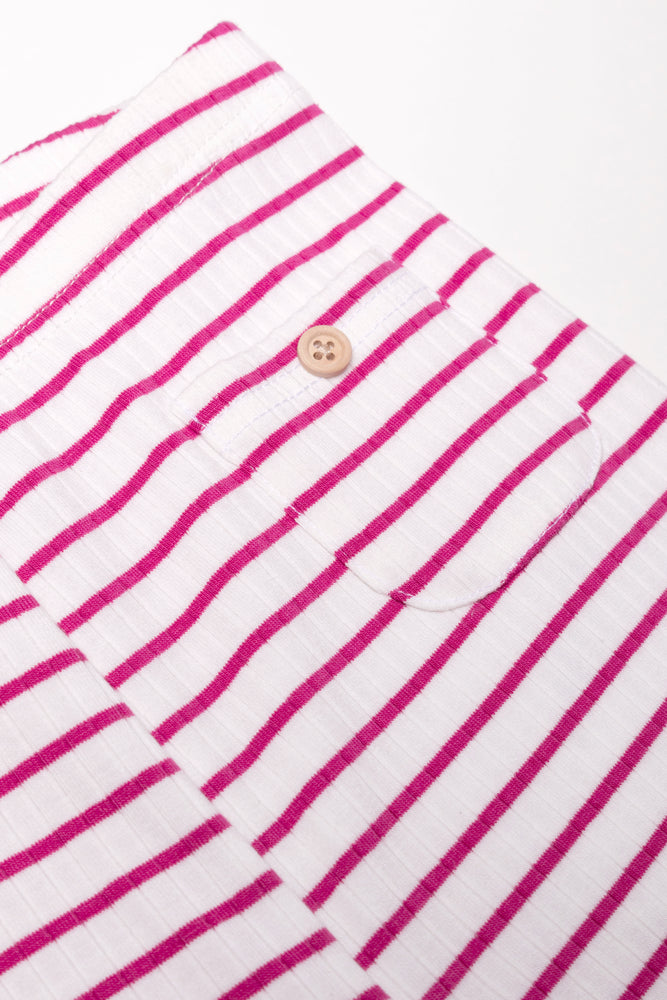 Rib Stripe Legging Pink