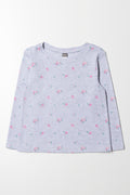 Floral Long Sleeve T-Shirt Grey