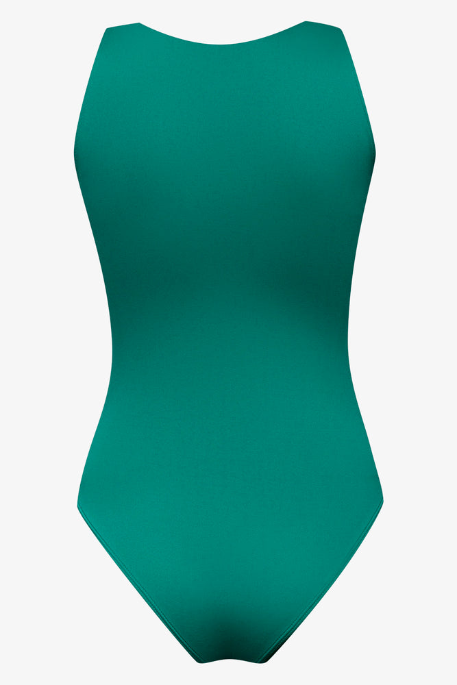 Matte Sleeveless Bodysuit Green