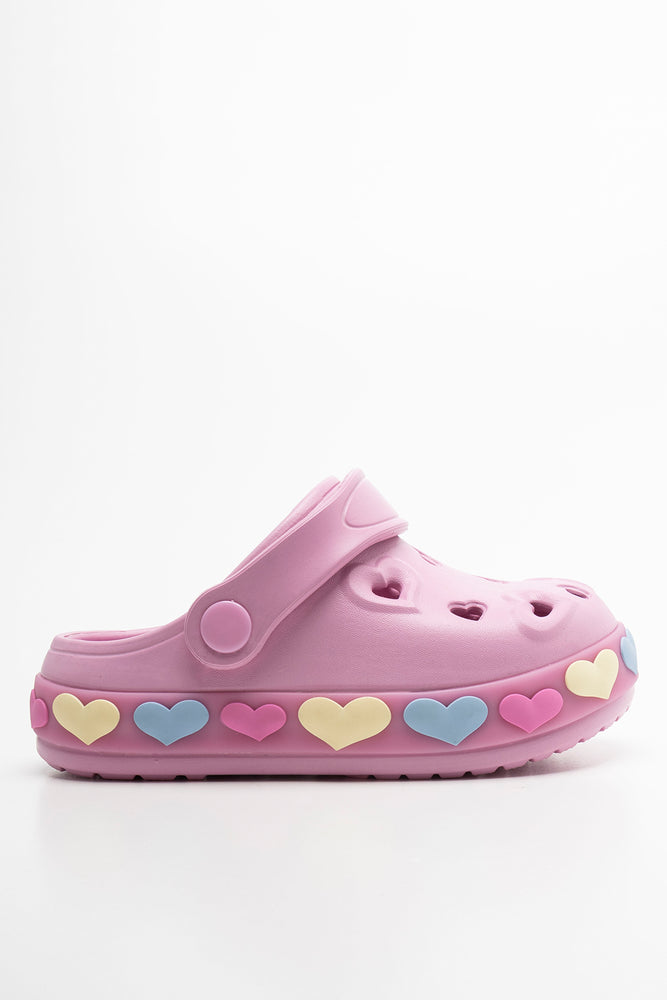 Heart Light Up Clog Pink (1)