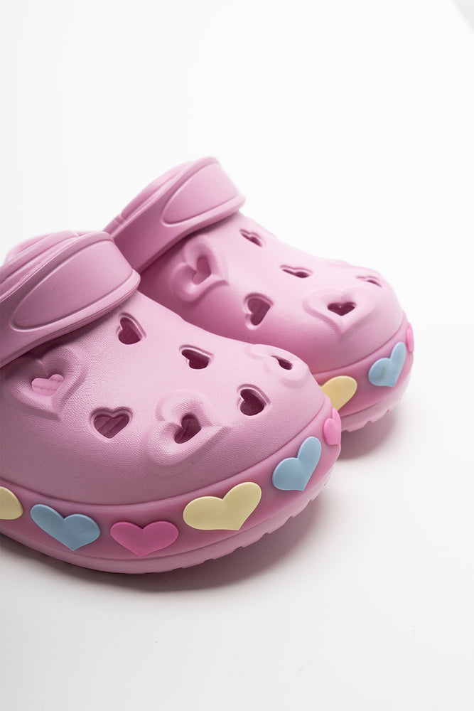 Heart Light Up Clog Pink (2)