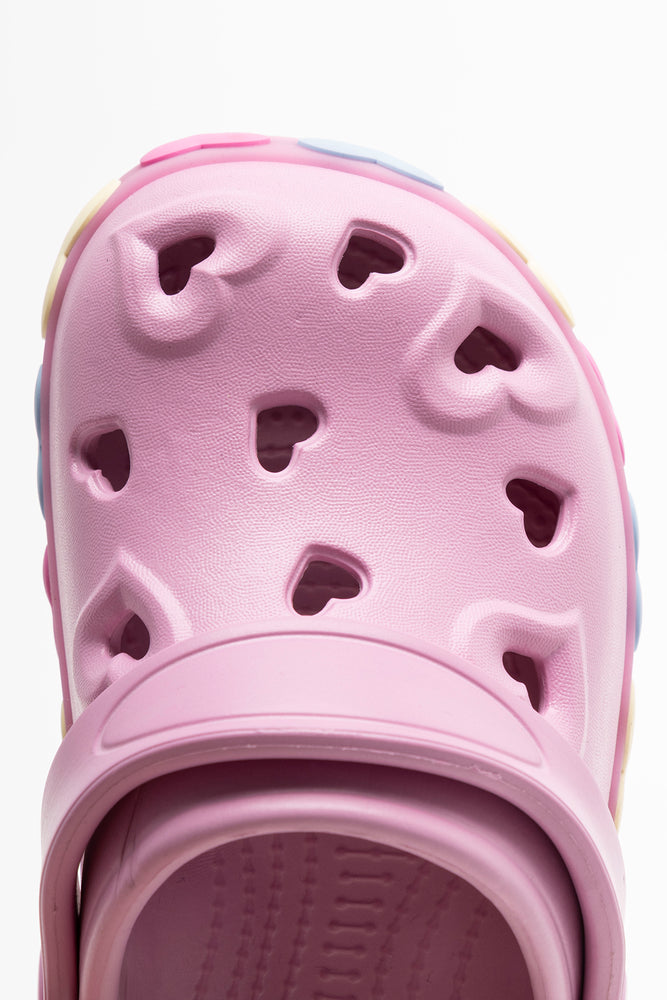 Heart Light Up Clog Pink (4)