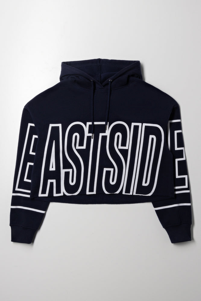 Cropped Hoodie Navy