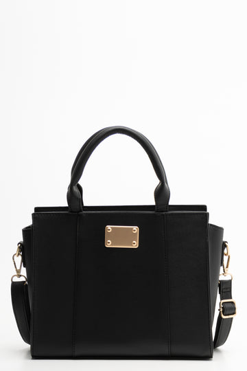Mini Handbag With Gold Trim Black