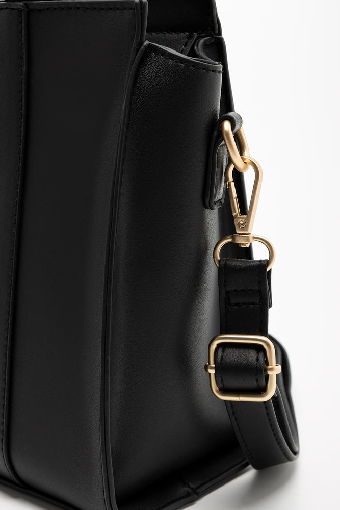 Mini Handbag With Gold Trim Black (4)