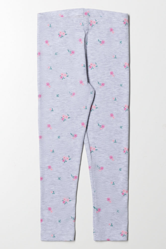 Floral Legging Grey