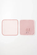 2 Pack Bunny Face Cloths Pink