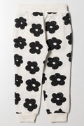 Big Flower Trackpants White & Black (3)